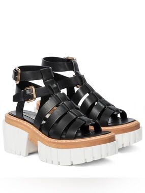Preowned STELLA McCARTNEY Emilie Platform Sandals in Black Size  EU 39